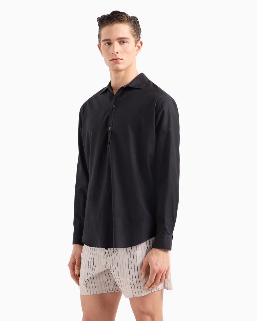 The World Of Armani CAMICIA POLO IN COTONE E SETA ASV