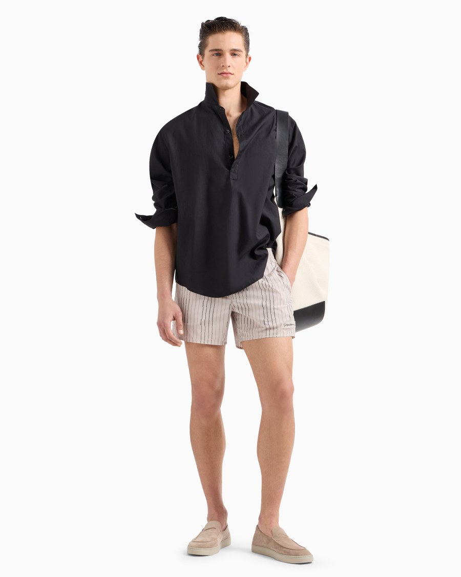 The World Of Armani CAMICIA POLO IN COTONE E SETA ASV