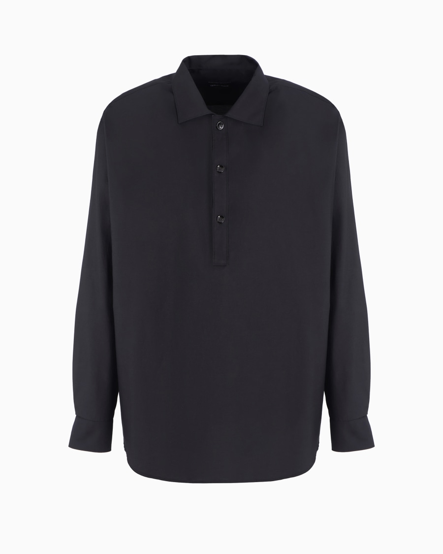 The world of armani CAMICIA POLO IN COTONE E SETA ASV