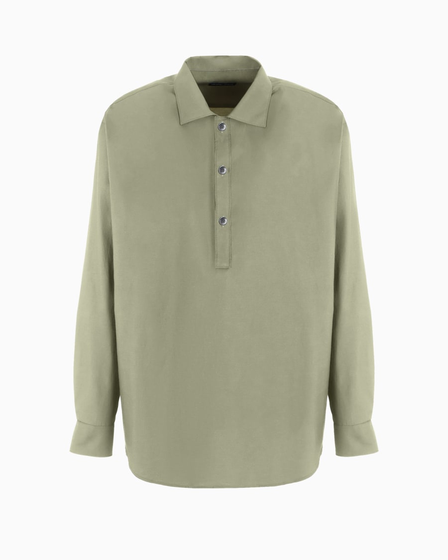The world of armani CAMICIA POLO IN COTONE E SETA ASV