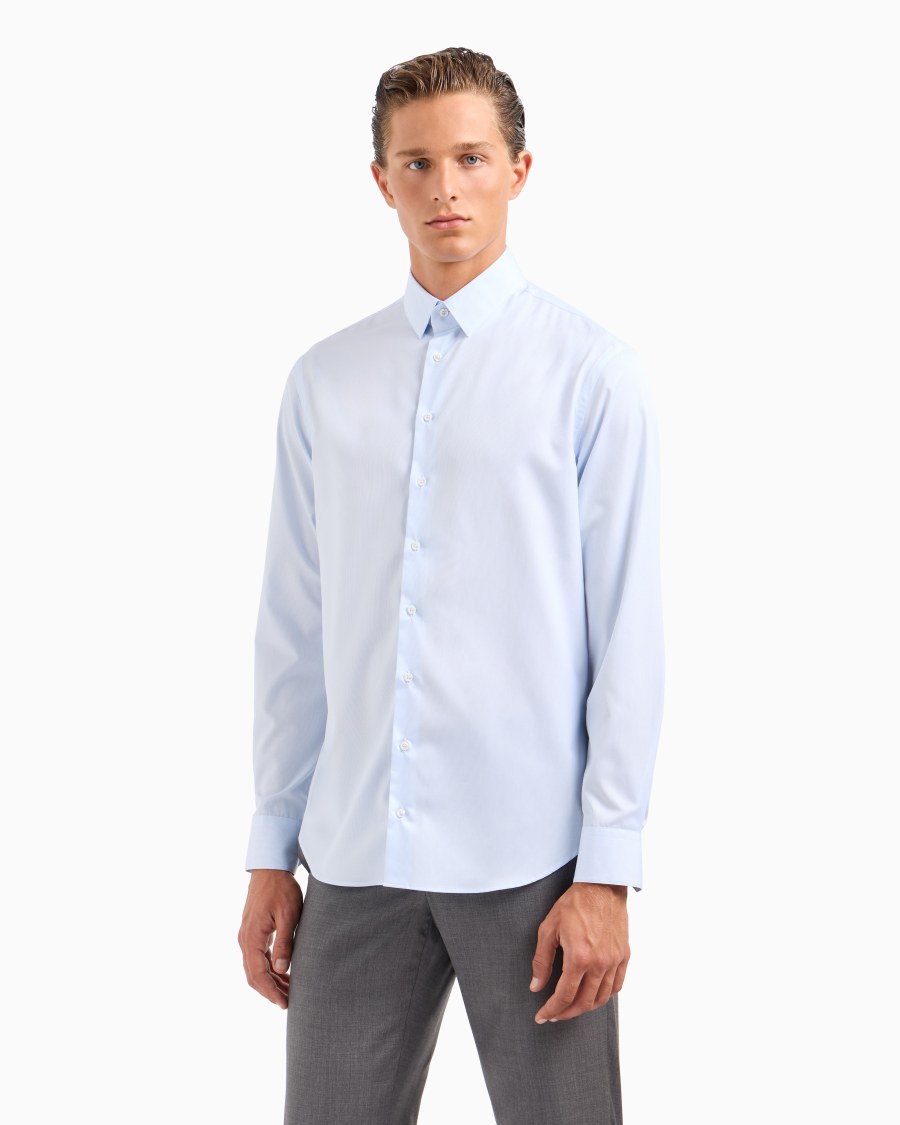 The World Of Armani CAMICIA REGULAR FIT IN COTONE A RIGHE