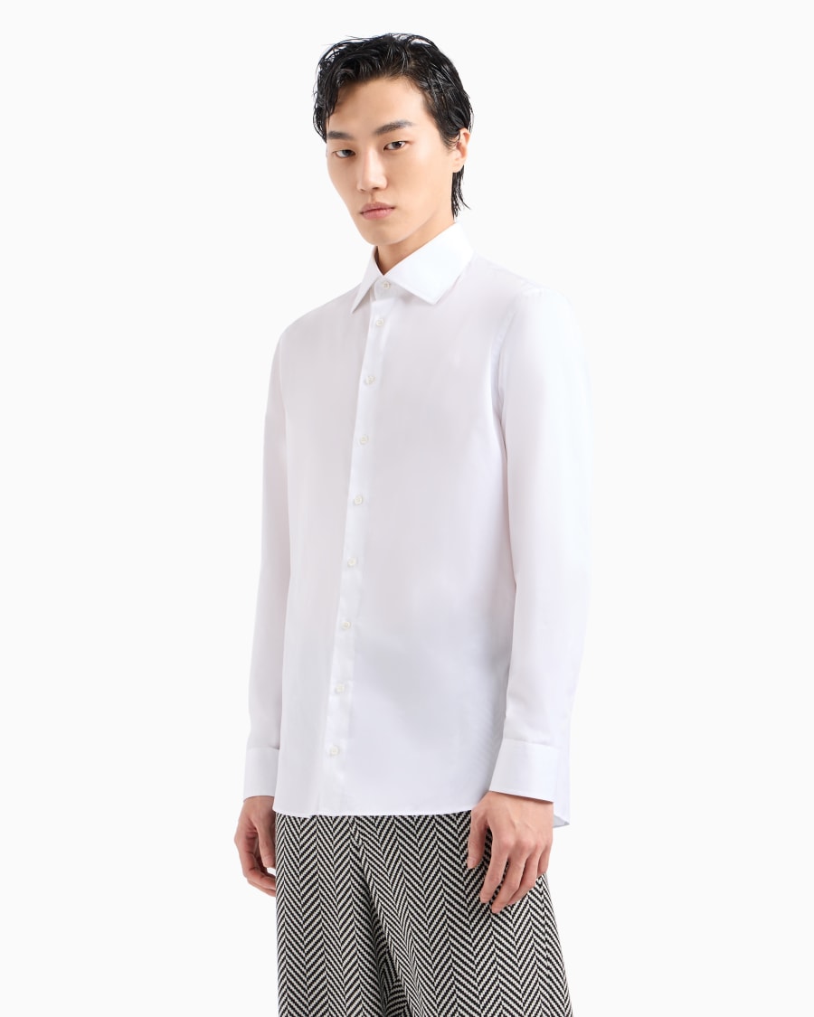 The World Of Armani CAMICIA REGULAR FIT IN COTONE A RIGHE