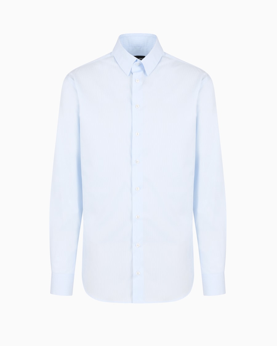 The world of armani CAMICIA REGULAR FIT IN COTONE A RIGHE