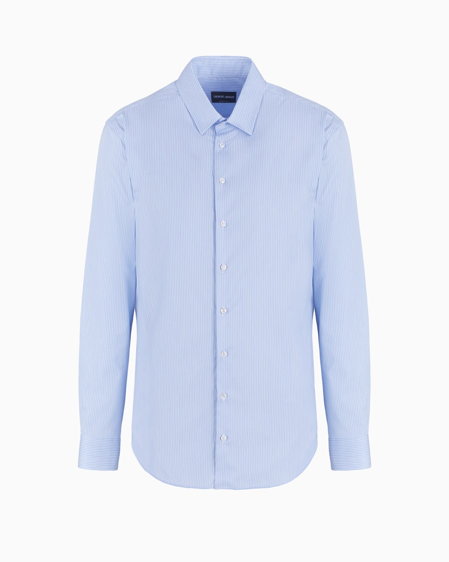 The world of armani CAMICIA REGULAR FIT IN COTONE E LYOCELL STAMPATO