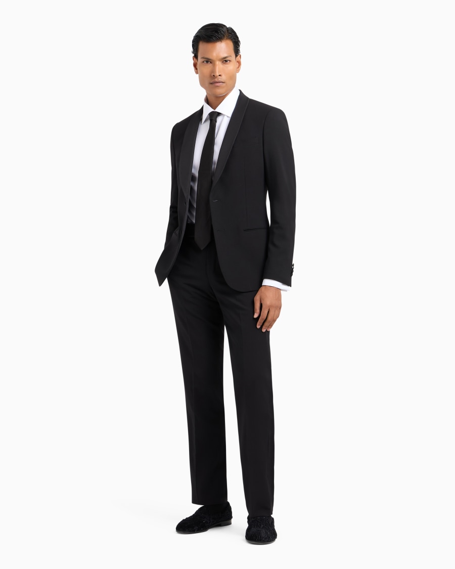 The World Of Armani CAMICIA REGULAR FIT IN COTONE MICROARMATURATO