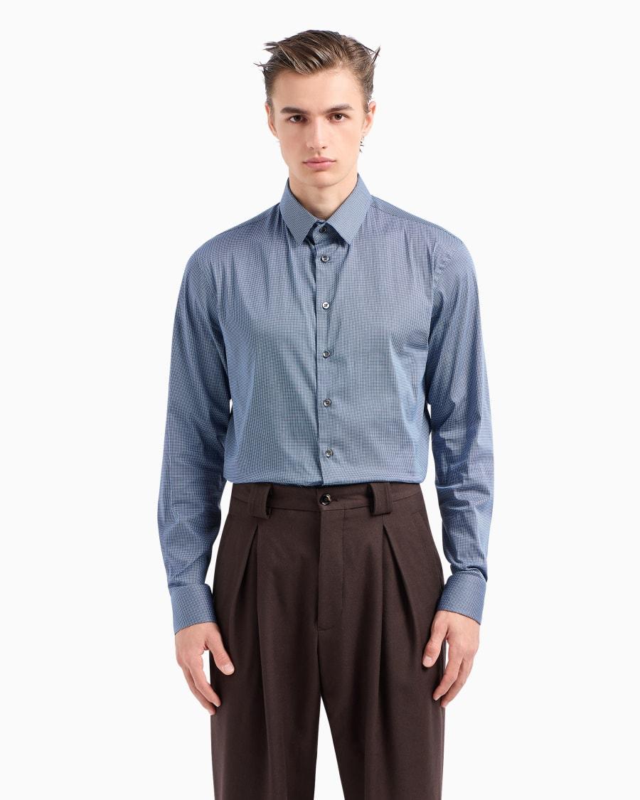 The World Of Armani CAMICIA REGULAR FIT IN COTONE STAMPATO