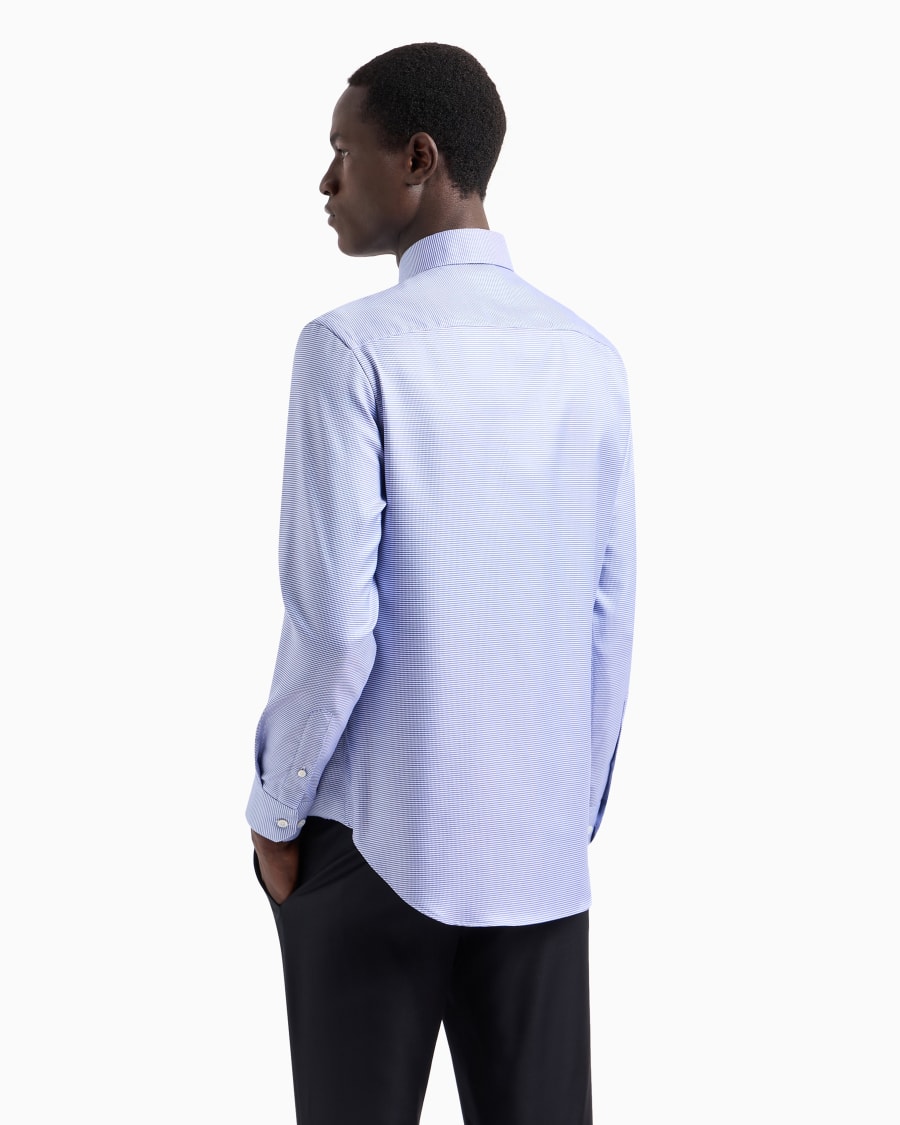 The World Of Armani CAMICIA REGULAR FIT IN SETA STAMPATA