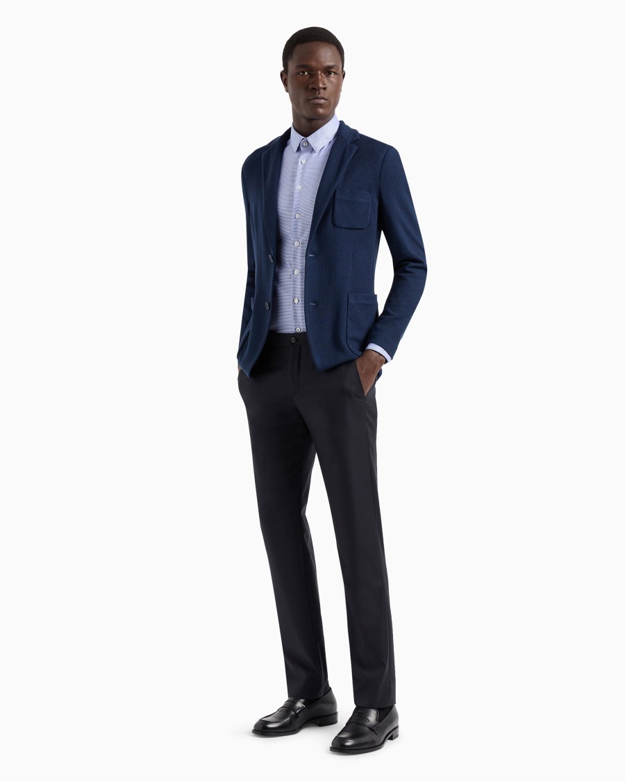 The World Of Armani CAMICIA REGULAR FIT IN SETA STAMPATA