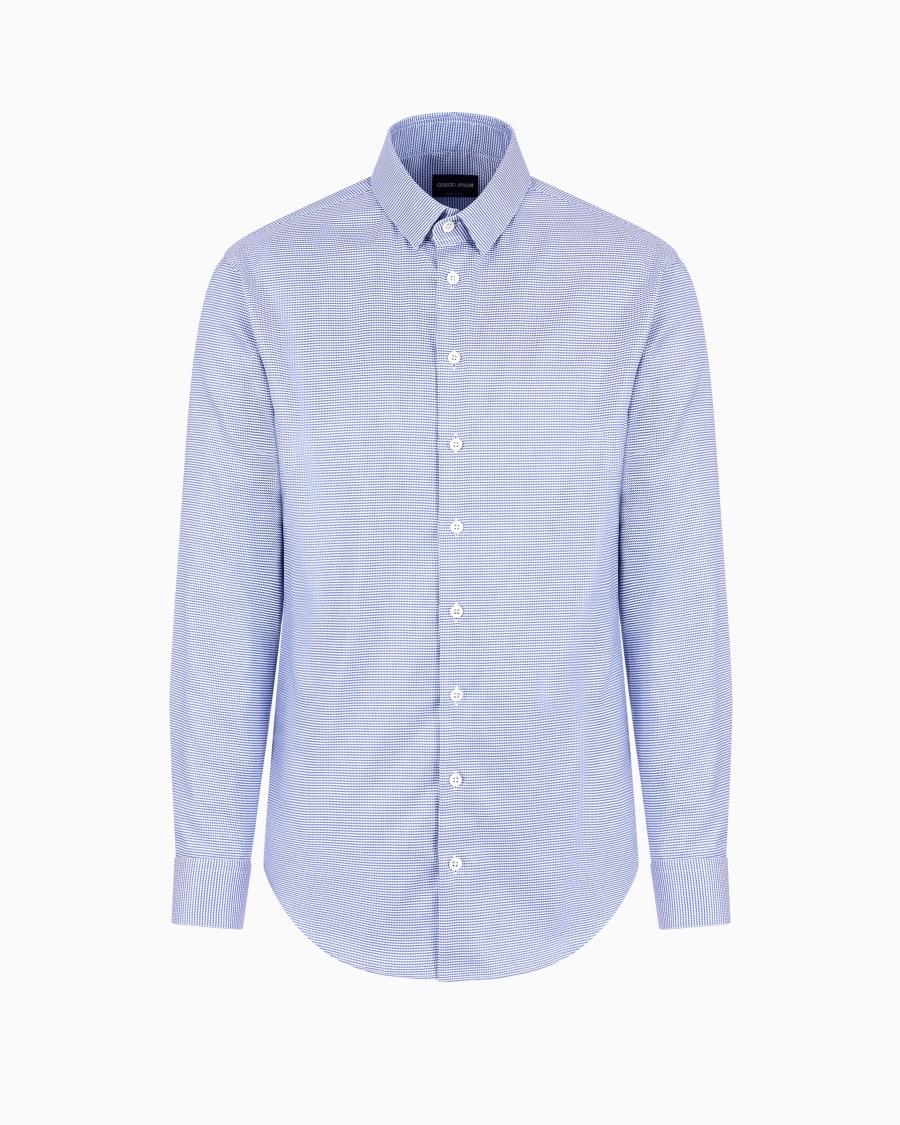 The world of armani CAMICIA REGULAR FIT IN SETA STAMPATA