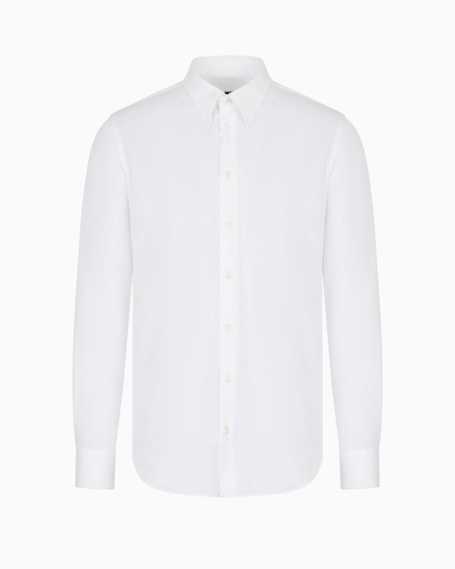 The world of armani CAMICIA SLIM FIT ICON IN JERSEY DI COTONE