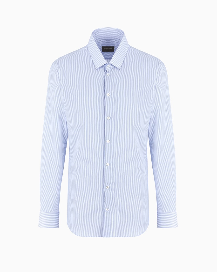 The world of armani CAMICIA SLIM FIT IN MISTO LYOCELL