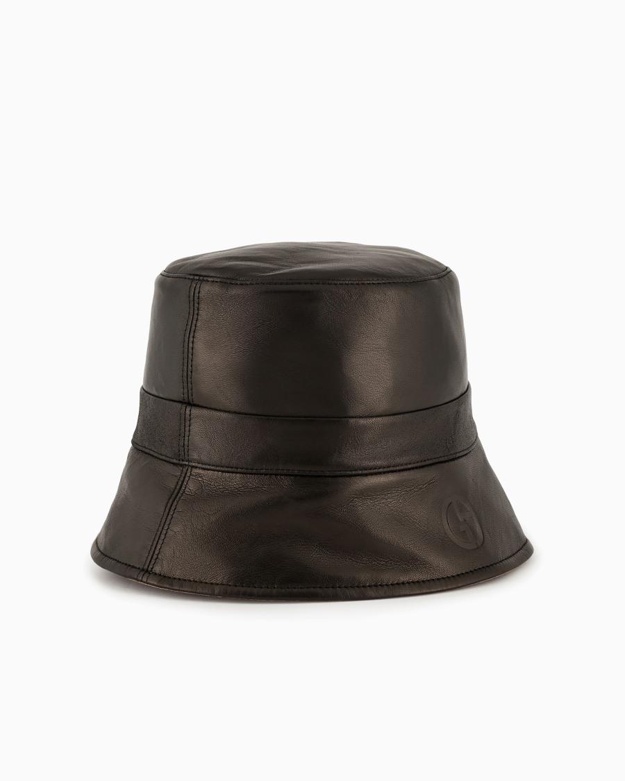 The world of armani CAPPELLO A CLOCHE IN NAPPA REVERSIBILE