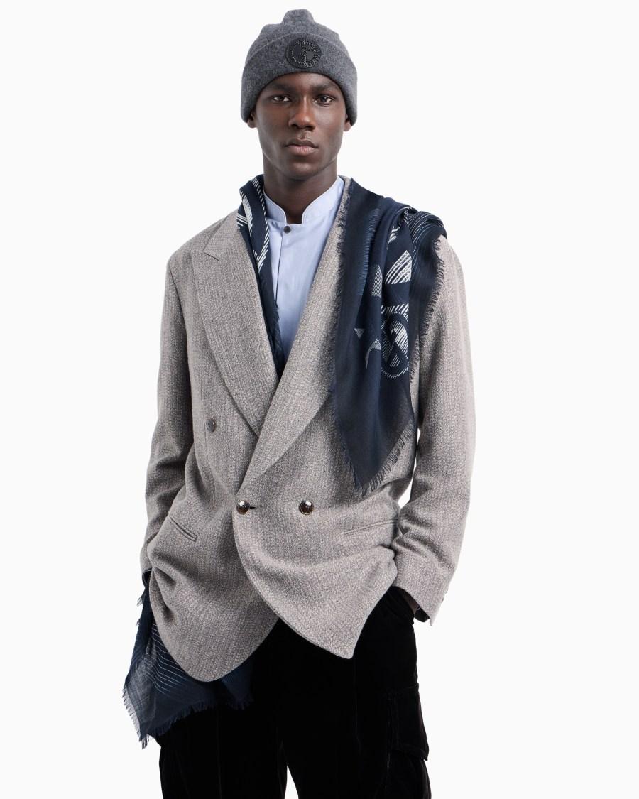 The World Of Armani CAPPELLO CUCULO IN CASHMERE CON RISVOLTO