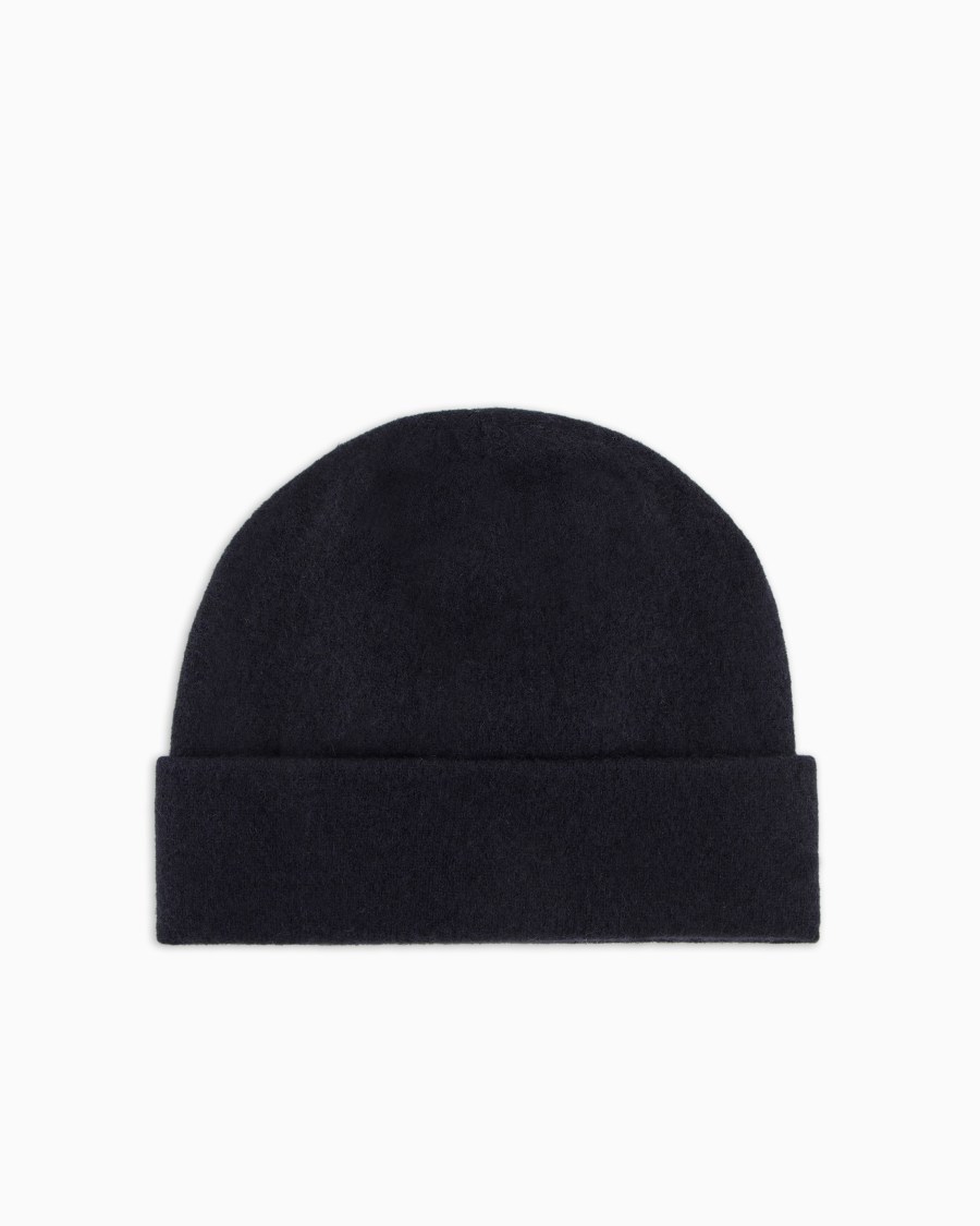 The World Of Armani CAPPELLO CUCULO IN CASHMERE CON RISVOLTO