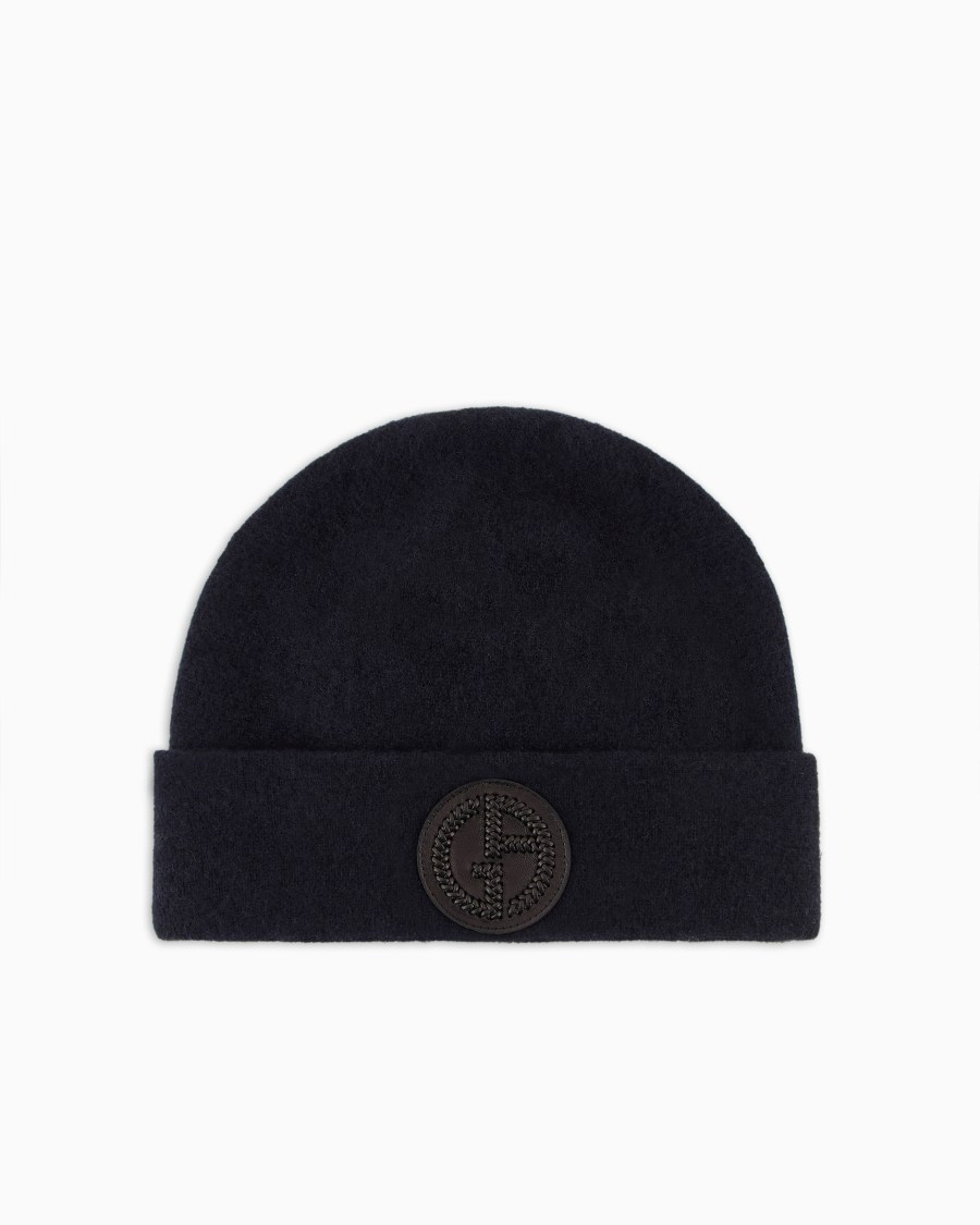 The world of armani CAPPELLO CUCULO IN CASHMERE CON RISVOLTO