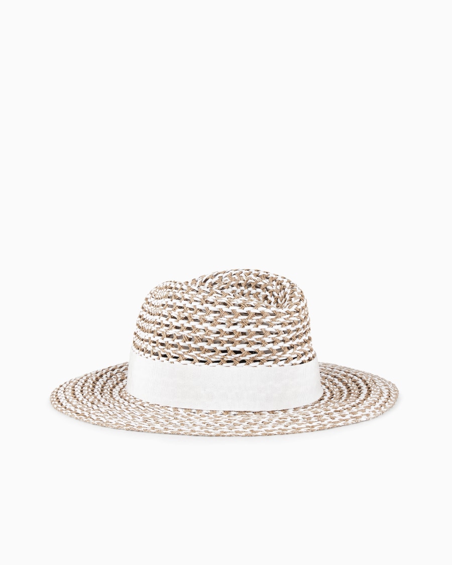 The World Of Armani CAPPELLO INTRECCIATO CON NASTRO