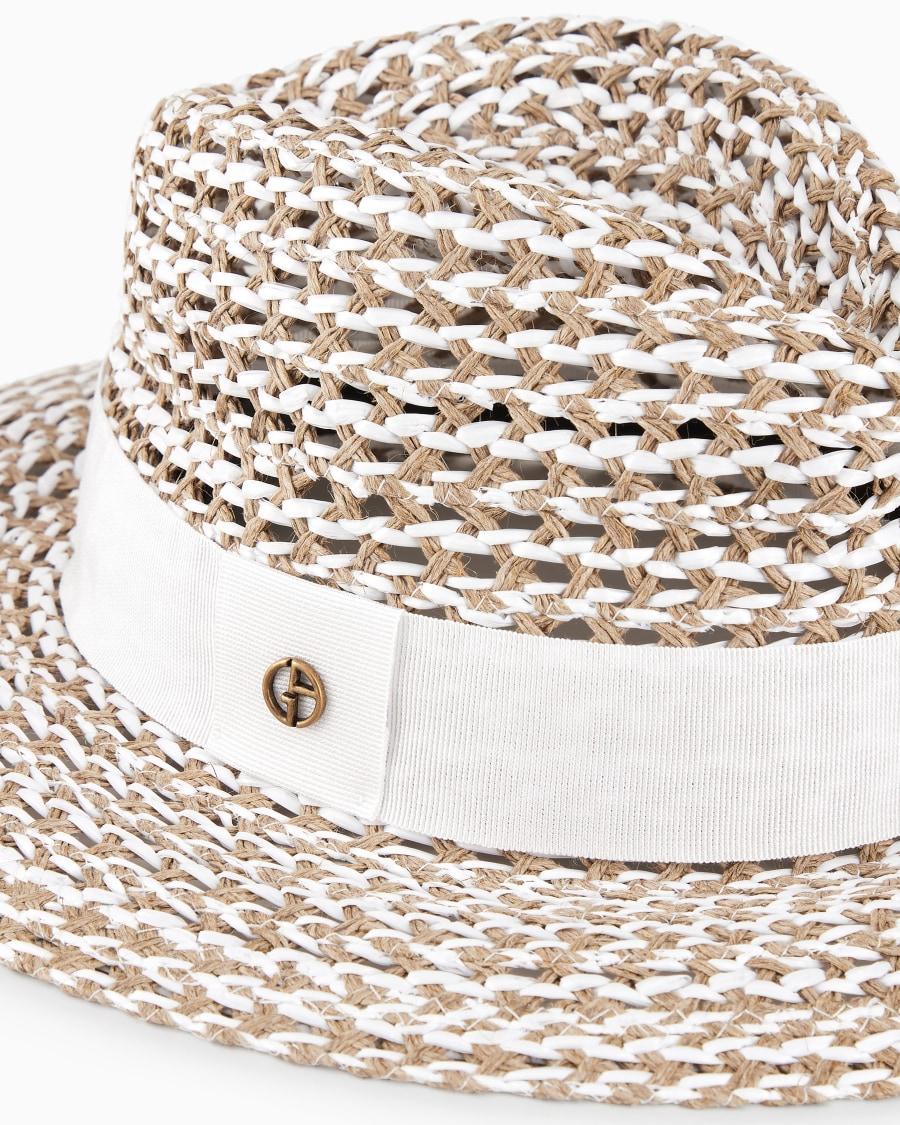 The World Of Armani CAPPELLO INTRECCIATO CON NASTRO