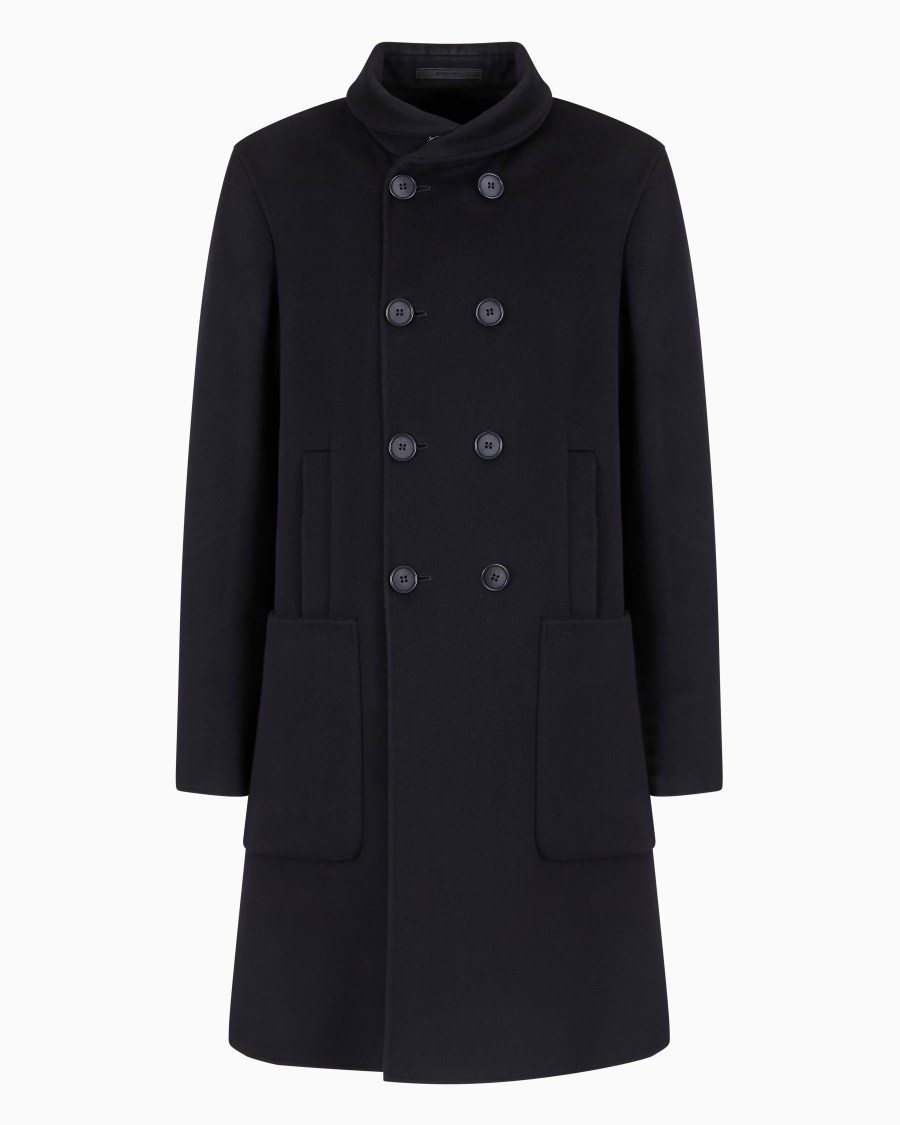 The world of armani CAPPOTTO DOPPIOPETTO ICON IN PANNO DOUBLE DI CASHMERE