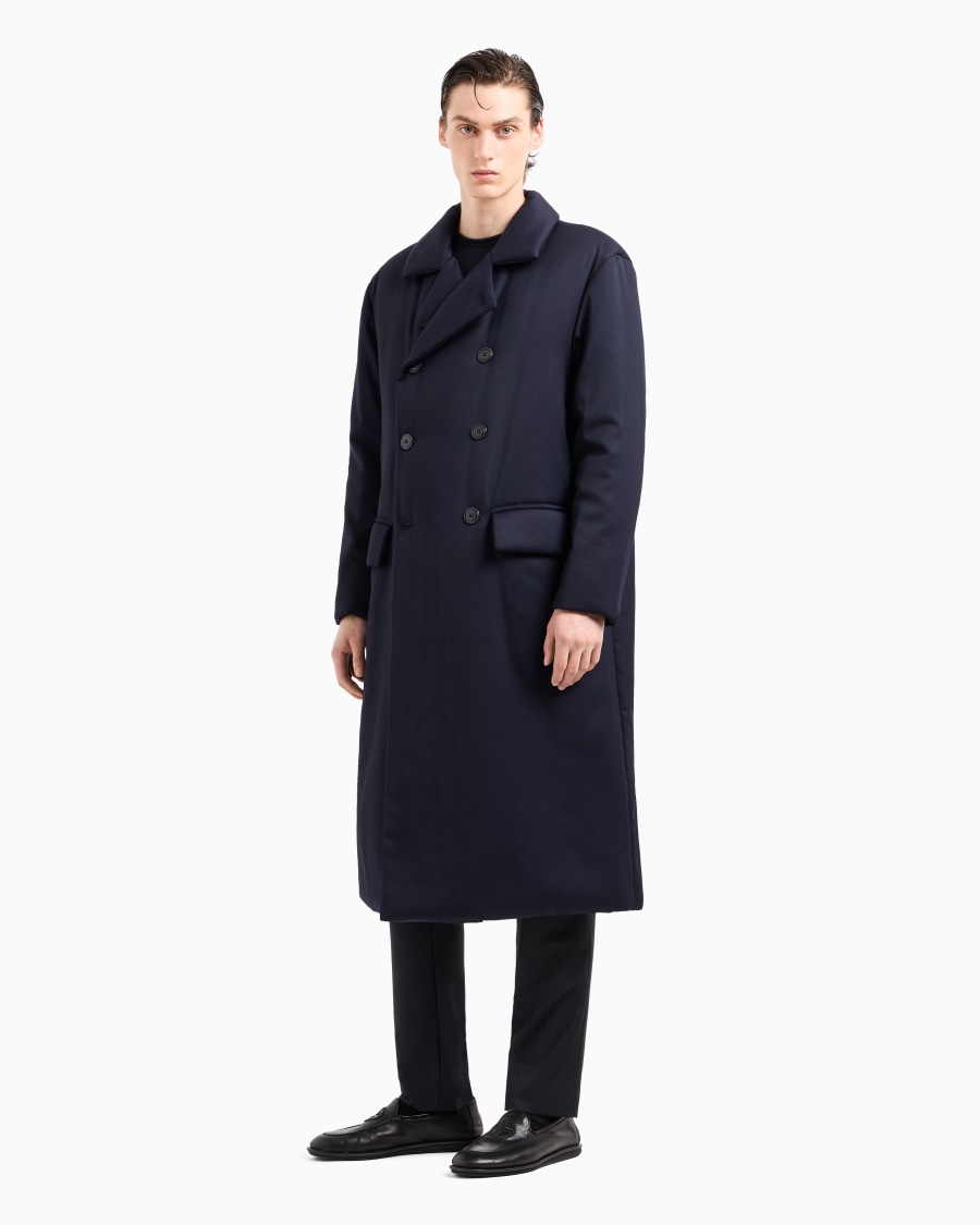 The World Of Armani CAPPOTTO DOPPIOPETTO IMBOTTITO IN LANA VERGINE