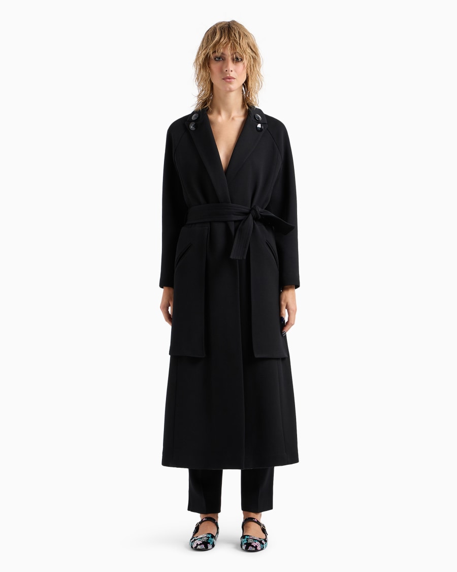 The World Of Armani CAPPOTTO LUNGO IN LANA DOUBLE STRETCH