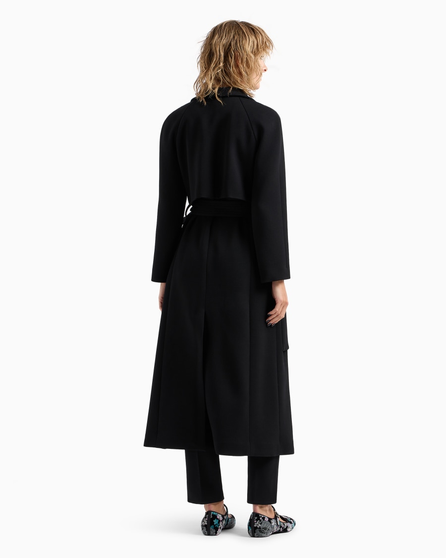 The World Of Armani CAPPOTTO LUNGO IN LANA DOUBLE STRETCH