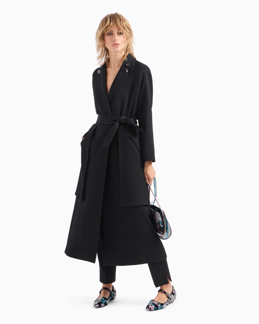 The World Of Armani CAPPOTTO LUNGO IN LANA DOUBLE STRETCH