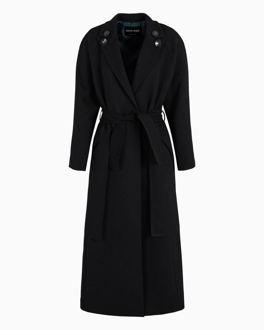 The world of armani CAPPOTTO LUNGO IN LANA DOUBLE STRETCH