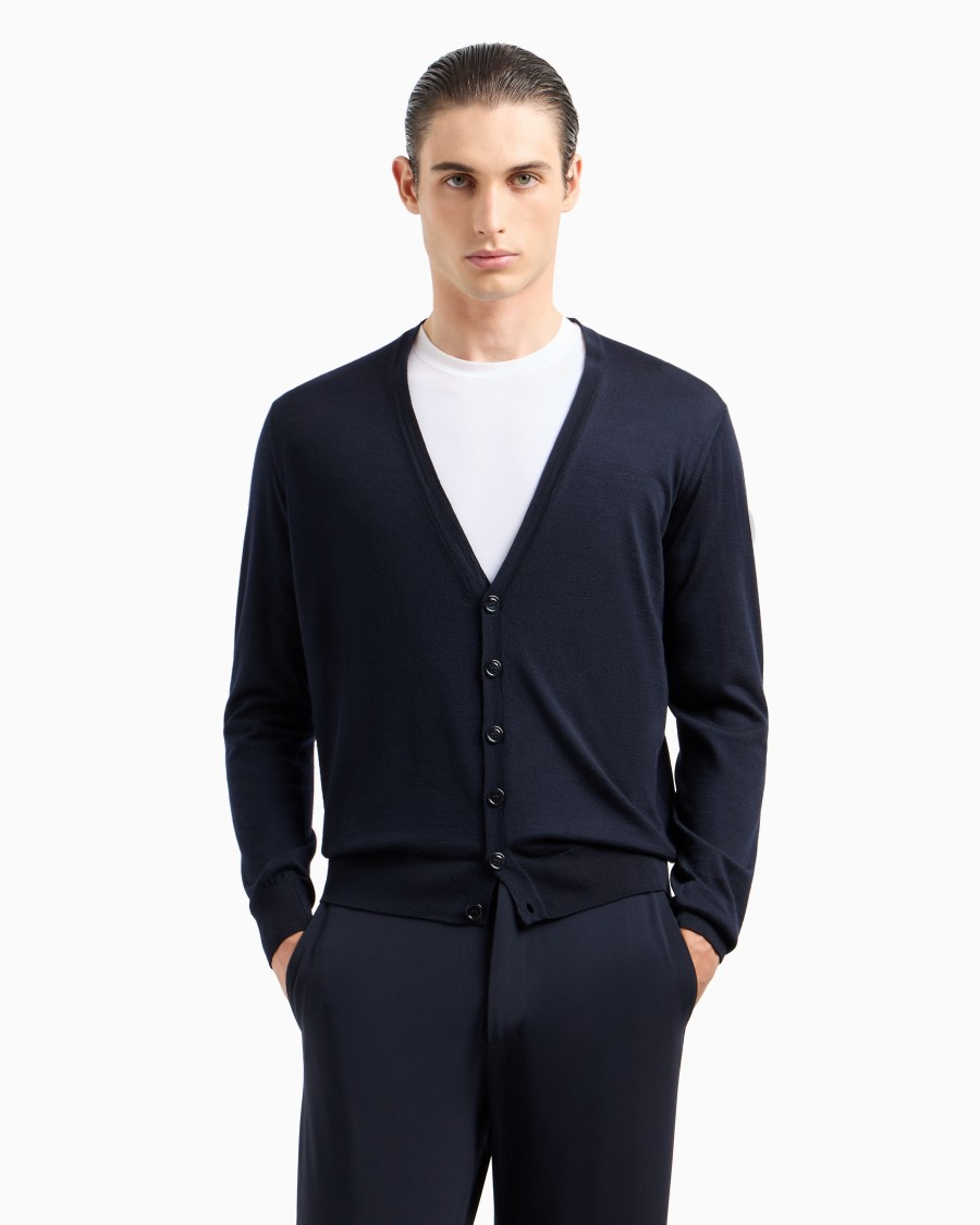 The World Of Armani CARDIGAN CON BOTTONI IN LANA VERGINE