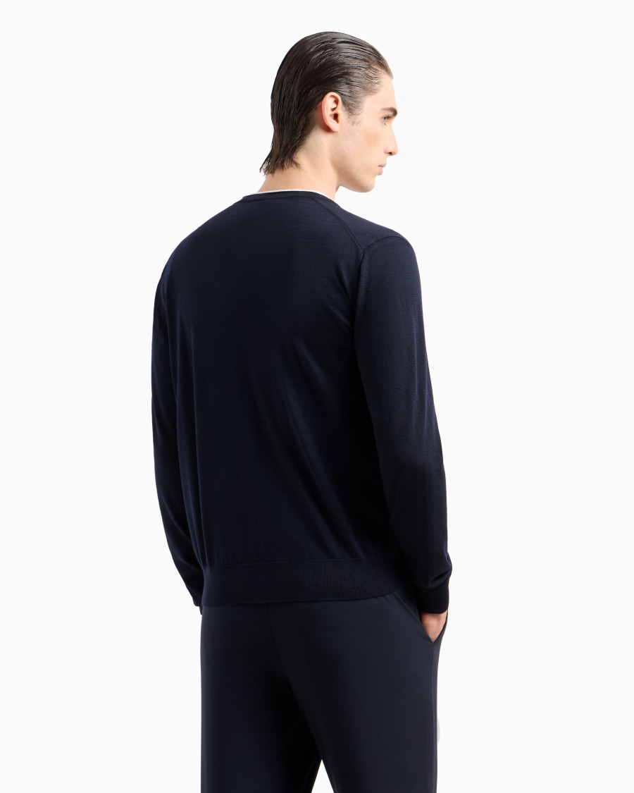 The World Of Armani CARDIGAN CON BOTTONI IN LANA VERGINE