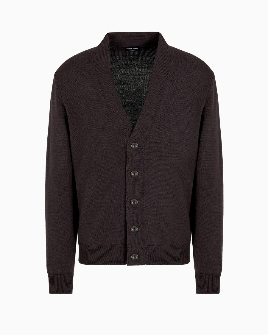 The world of armani CARDIGAN CON BOTTONI IN LANA VERGINE