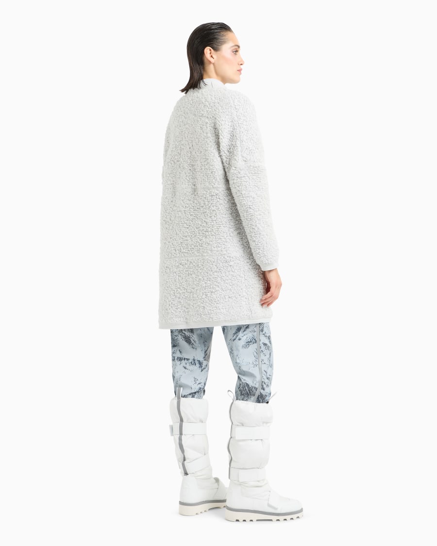 The World Of Armani CARDIGAN LUNGO IN JERSEY DI LANA EFFETTO BOUCLÉ