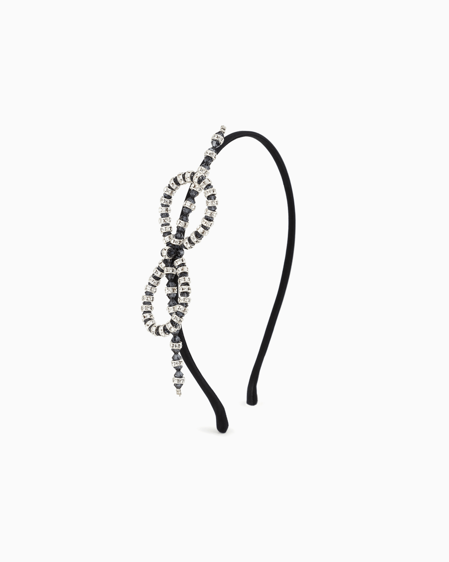 The world of armani CERCHIETTO CON MAXI FIOCCO E PERLINE