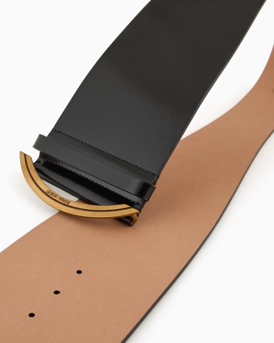 The World Of Armani CINTURA ALTA IN PELLE SPAZZOLATA ASV