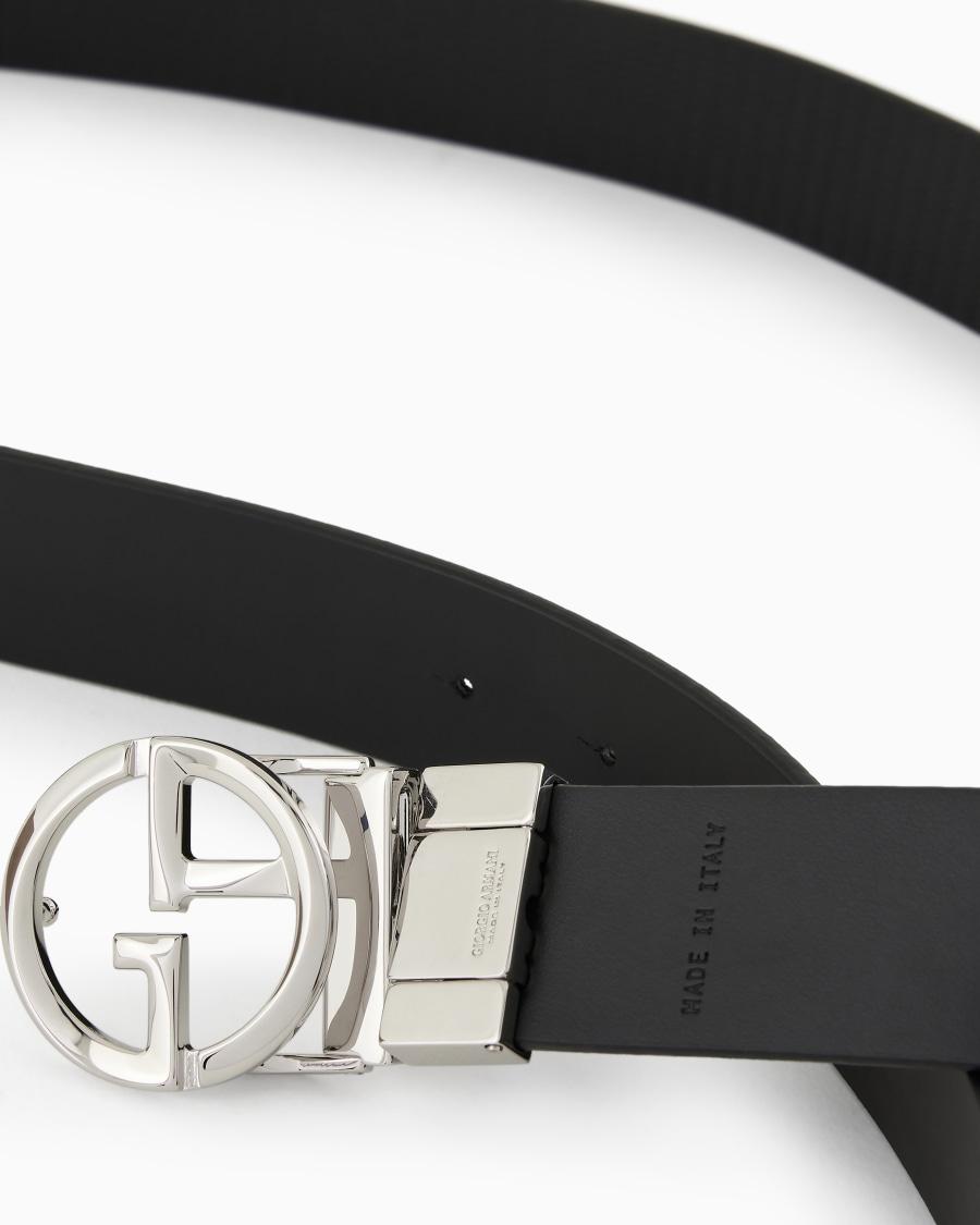 The World Of Armani CINTURA CON LOGO IN PELLE STAMPATA