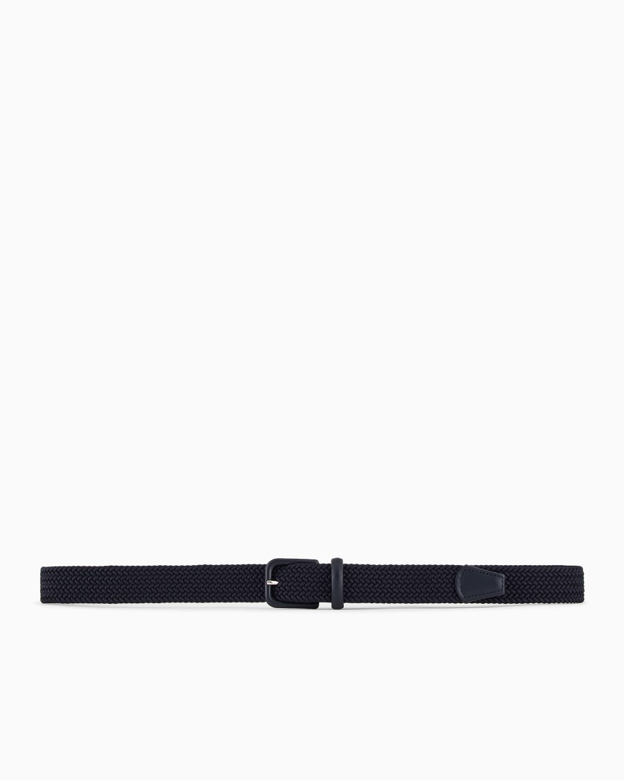The World Of Armani CINTURA IN NASTRO INTRECCIATO E PELLE