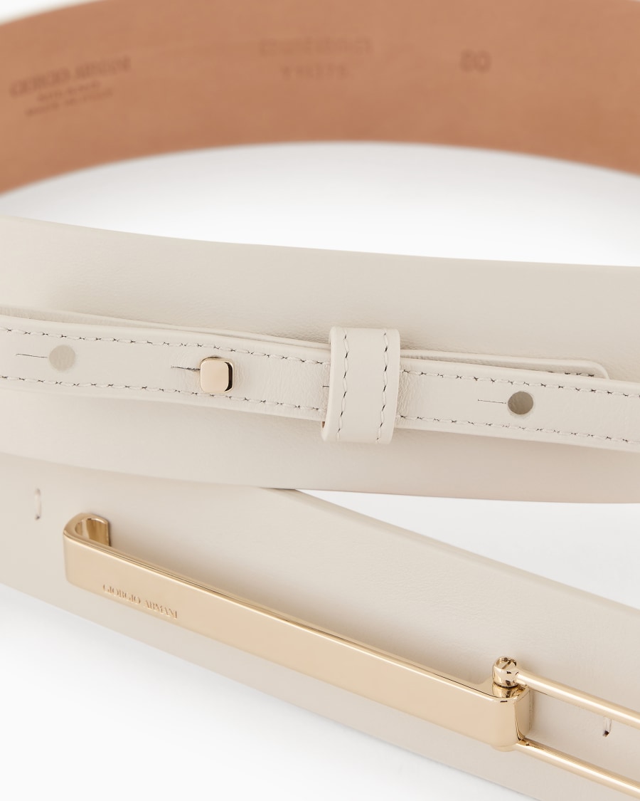 The World Of Armani CINTURA IN PELLE CON CHIUSURA IN METALLO ASV