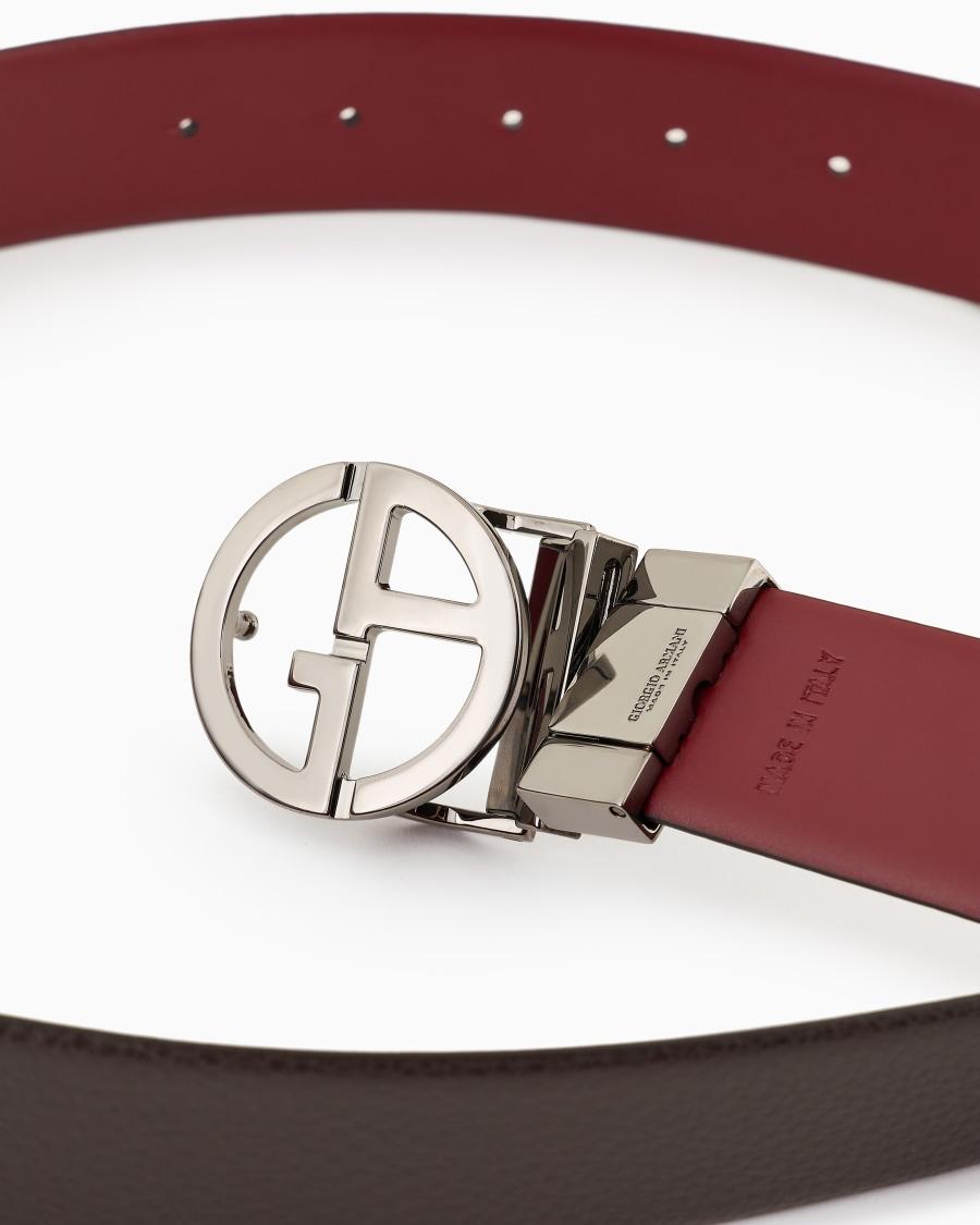 The World Of Armani CINTURA REVERSIBILE IN PELLE BICOLORE