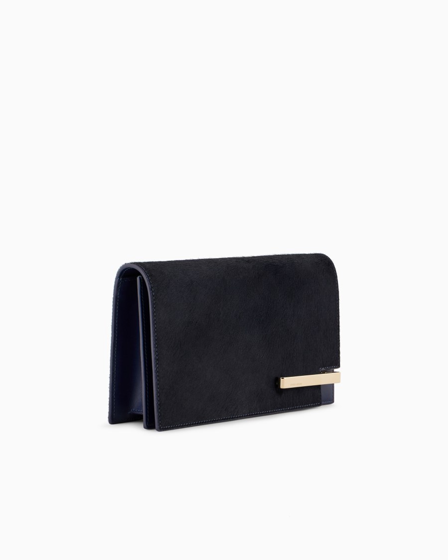 The World Of Armani CLUTCH IN PELLE EFFETTO CAVALLINO