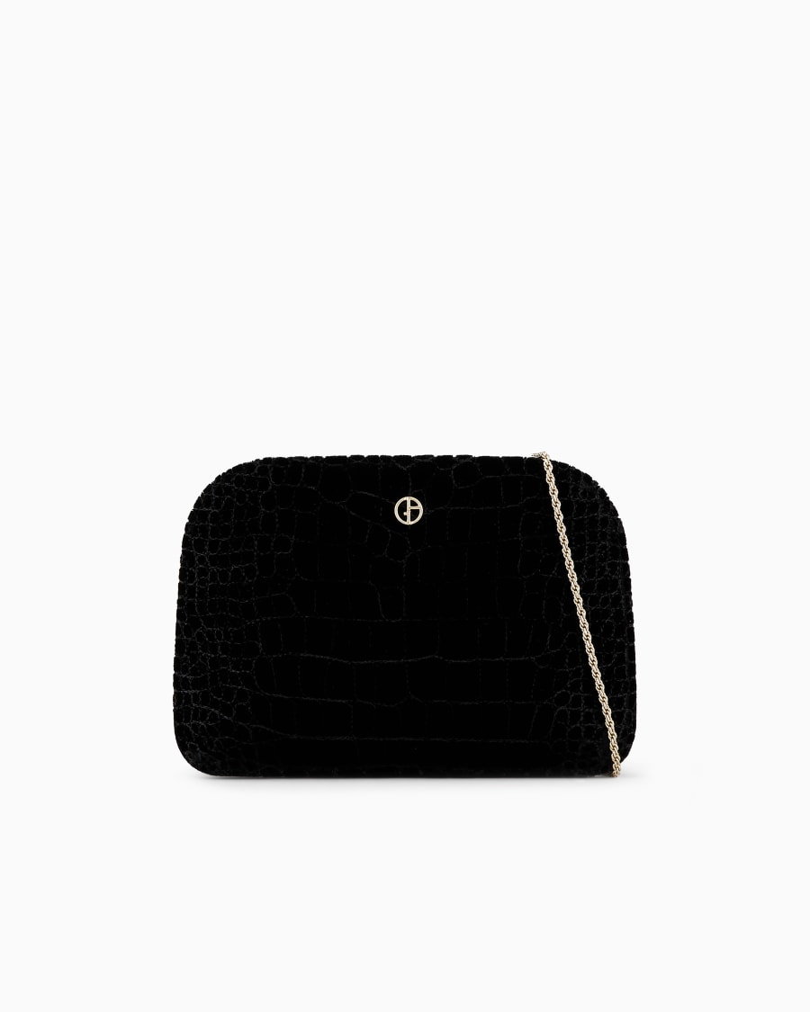 The world of armani CLUTCH LA PRIMA IN VELLUTO TRAPUNTATO EFFETTO COCCO