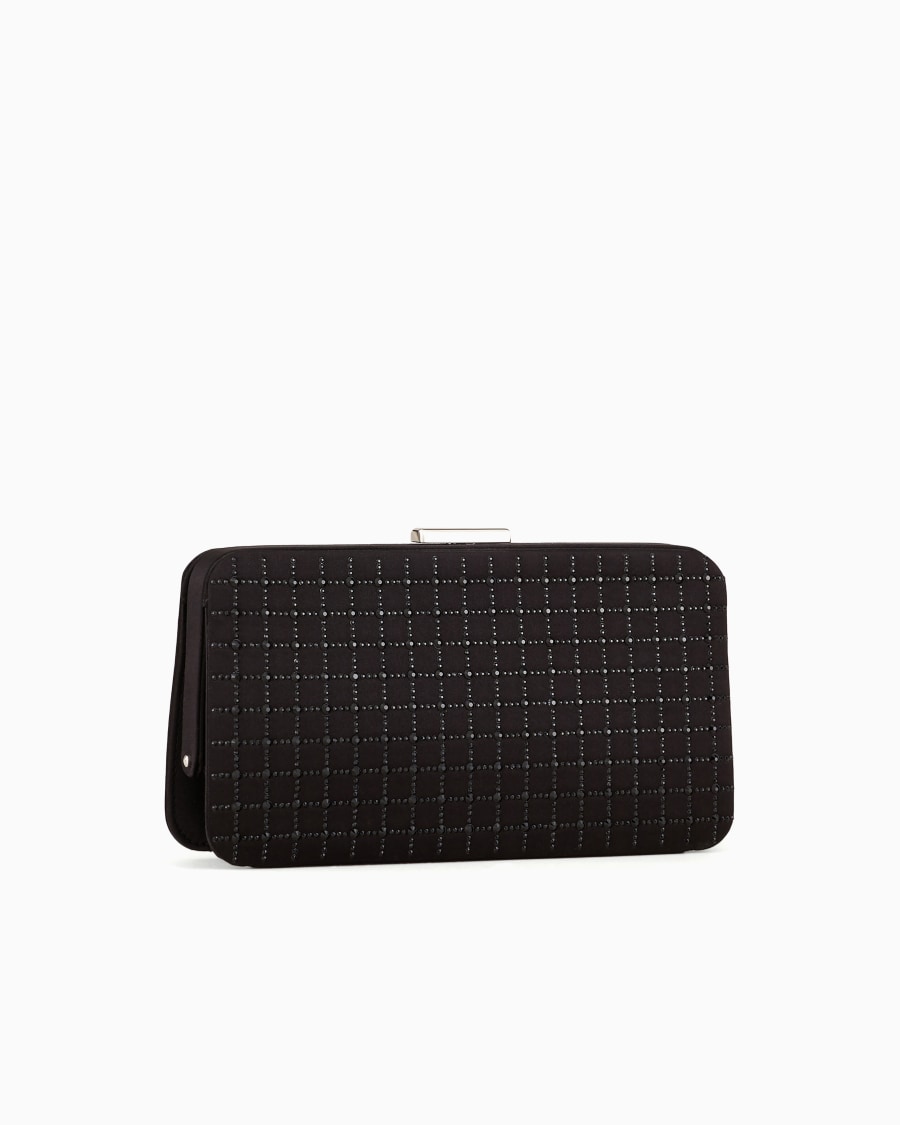 The World Of Armani CLUTCH RETTANGOLARE IN RASO E STRASS