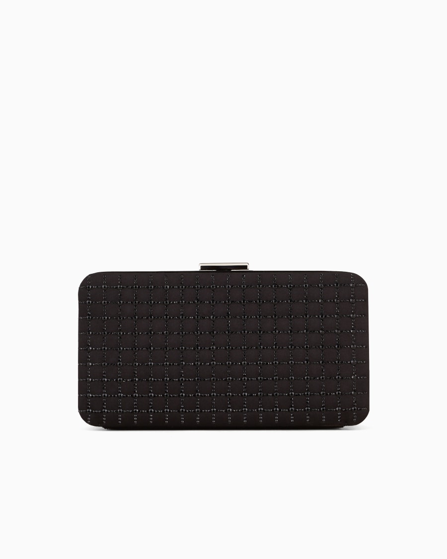 The World Of Armani CLUTCH RETTANGOLARE IN RASO E STRASS