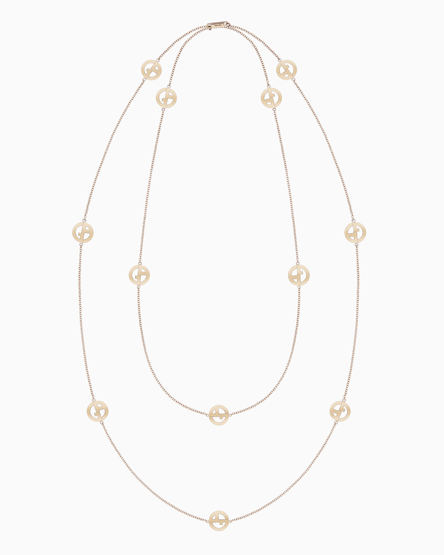 The world of armani COLLANA A DUE FILI BORGONUOVO IN ORO 18 KT