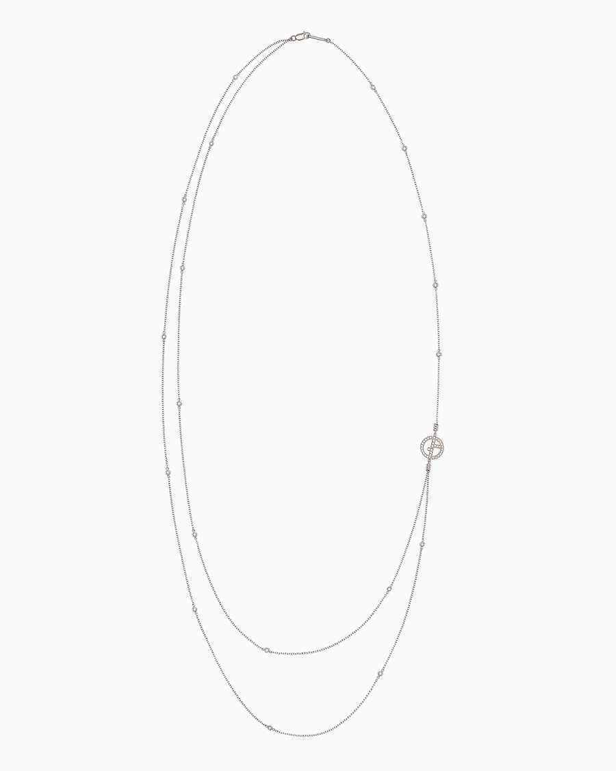 The world of armani COLLANA BORGONUOVO IN ORO BIANCO 18 KT CON DIAMANTI