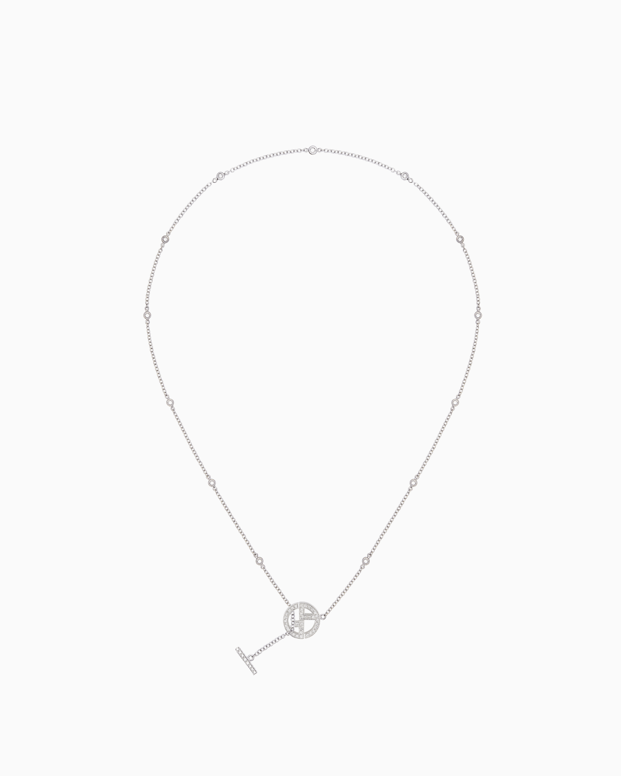 The world of armani COLLANA BORGONUOVO IN ORO BIANCO 18 KT CON DIAMANTI