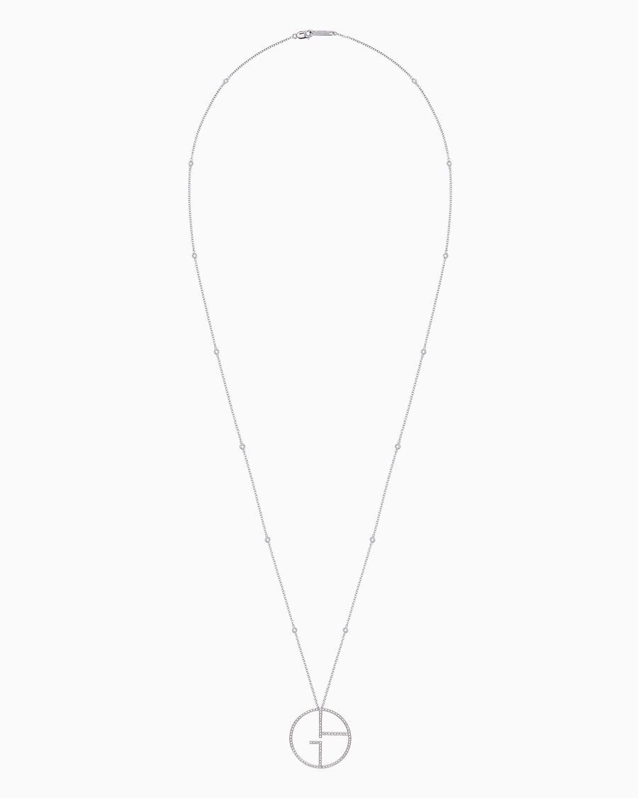 The world of armani COLLANA BORGONUOVO IN ORO BIANCO 18 KT CON DIAMANTI