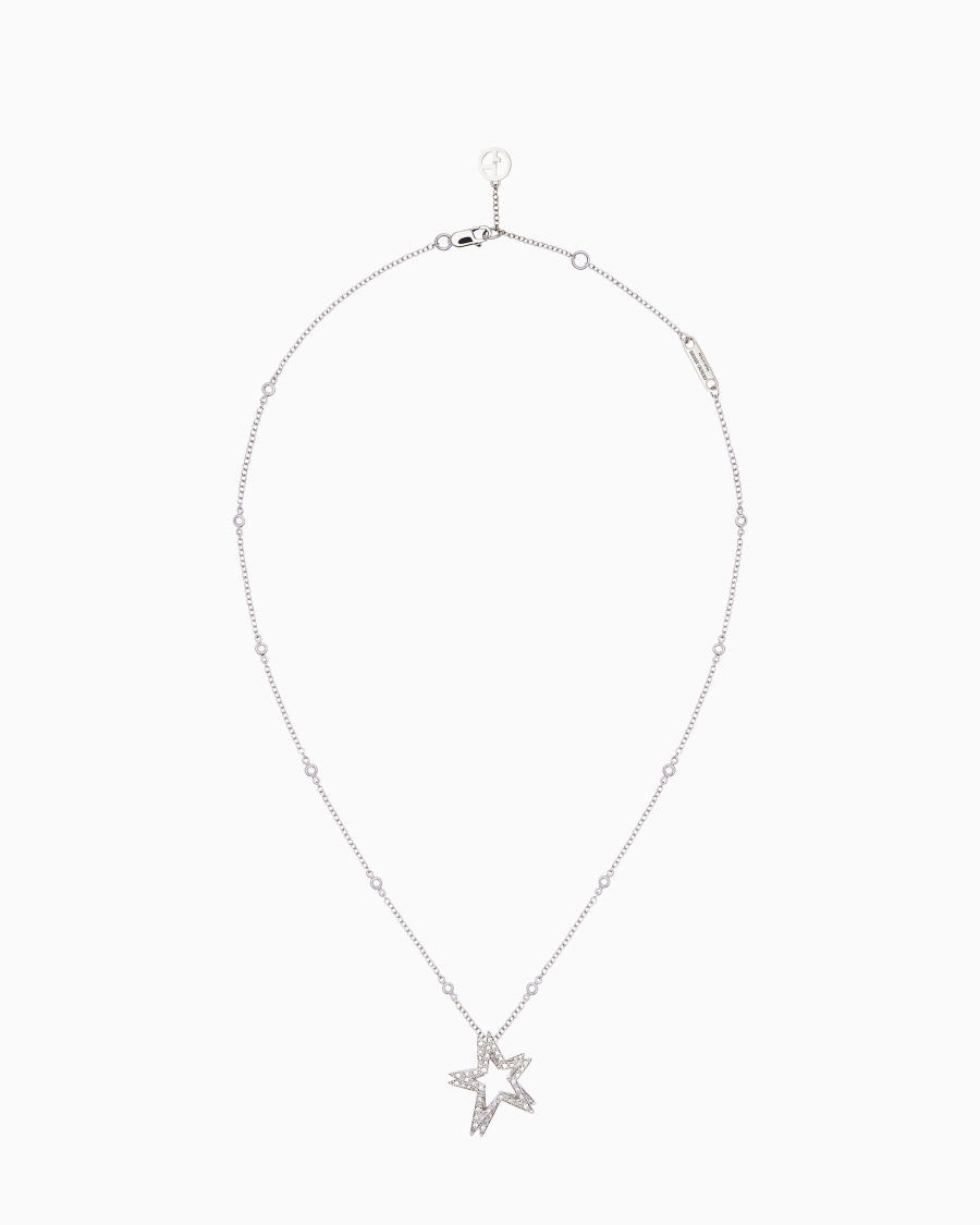 The world of armani COLLANA FIRMAMENTO IN ORO BIANCO 18 KT E DIAMANTI