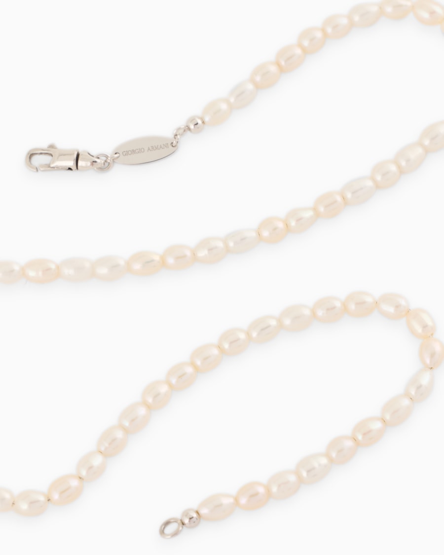 The World Of Armani COLLANA GIROCOLLO IN ARGENTO E PERLE DI FIUME