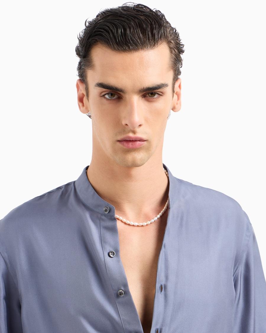 The World Of Armani COLLANA GIROCOLLO IN ARGENTO E PERLE DI FIUME