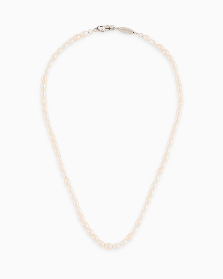 The world of armani COLLANA GIROCOLLO IN ARGENTO E PERLE DI FIUME