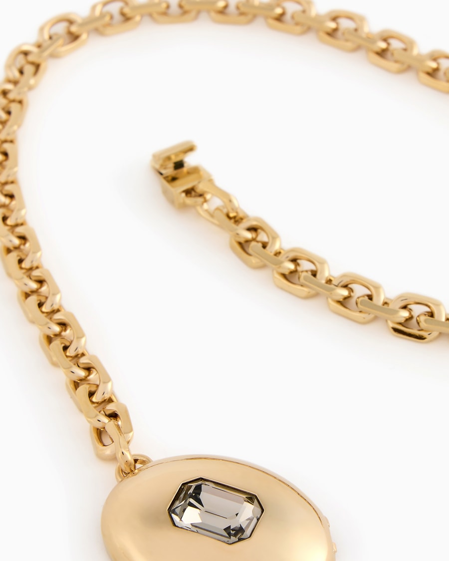 The World Of Armani COLLANA GIROCOLLO IN METALLO CON ELEMENTO IN CRISTALLO